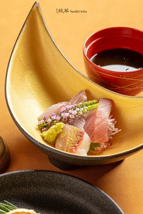 Suzuki (Japanese Seabass), Shima Aji, Toro / Sujiko (Fresh Salmon Roe)