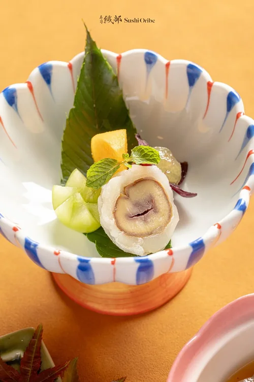 Homemade Chestnut Daifuku with Seasonal Fruits