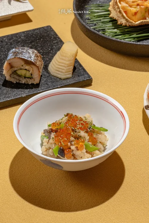 Mushroom Donabe Rice with Salmon Roe